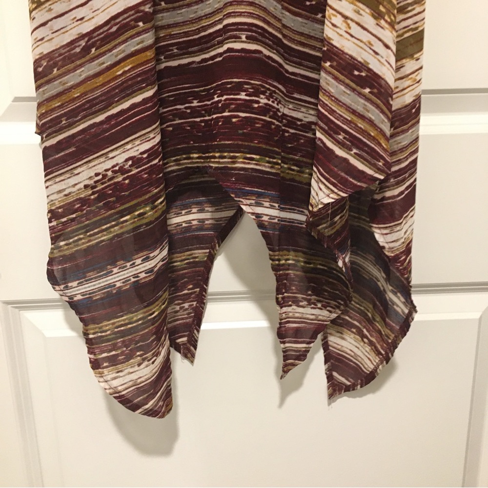 HEART SOUL Asymmetrical Dress - Midi, Burgundy / Maroon, Gold, Blue, Gray, Small - Picture 4 of 8